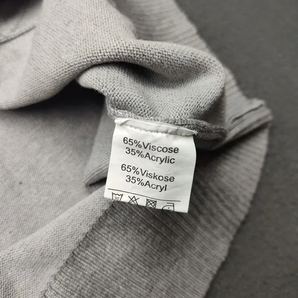 Paul Jones Sweater Vest Mens Extra Large Gray V Neck Cable Knit Pullover Golf - Picture 7 of 10